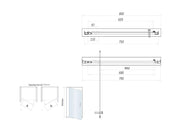 Belmont 6mm x 800mm Pivot Shower Door