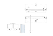 Belmont 6mm x 900mm Pivot Shower Door