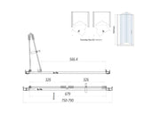 Belmont 6mm x 800mm Bi-fold Shower Door