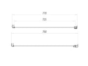 Belmont 6mm x 800mm Side Shower Panel