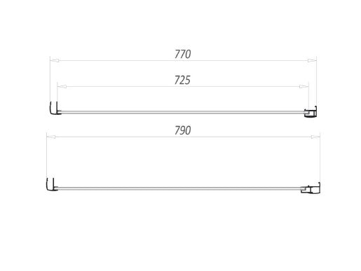 Belmont 6mm x 800mm Side Shower Panel