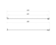 Belmont 6mm x 900mm Side Shower Panel