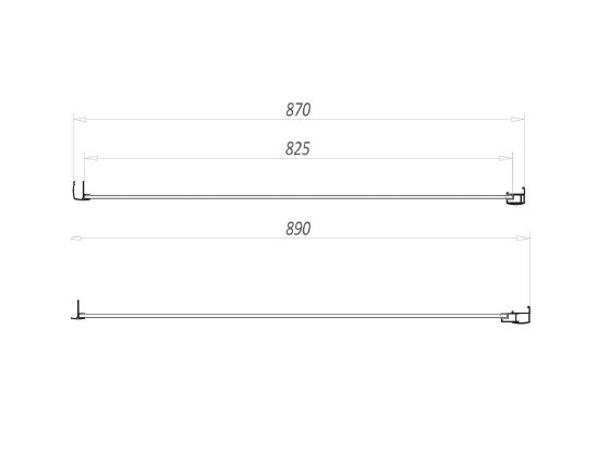 Belmont 6mm x 900mm Side Shower Panel