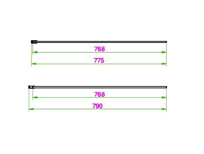 Belmont 8mm x 800mm Wetroom Panel