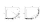 Belmont 6mm x 1000mm x 800mm 1 Door Quadrant Shower Enclosure