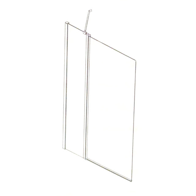 Belmont 6mm x 1000mm x 1400mm Square Bath Screen