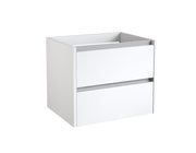 Thalia 590mm x 500mm x 455mm 2 Drawer Wall Mounted Vanity Unit - Matt White