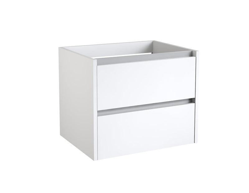 Thalia 590mm x 500mm x 455mm 2 Drawer Wall Mounted Vanity Unit - Matt White
