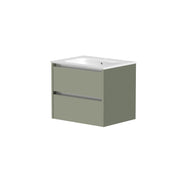 Thalia 590mm x 500mm x 455mm 2 Drawer Wall Mounted Vanity Unit - Savannah Green