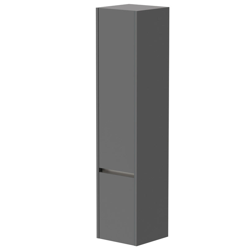 Thalia 1600mm x 350mm x 350mm 2 Door Tall Boy Storage Unit - Matt Grey