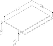Thalia 750mm 2 Piece Bath Panel - Matt Grey
