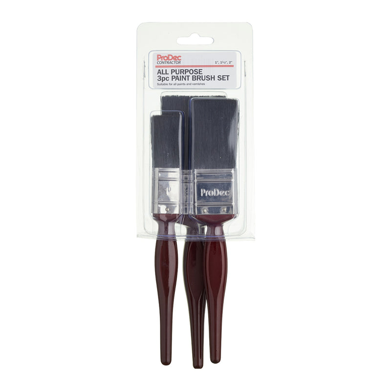 ProDec 3pc All Purpose Paint Brush Set