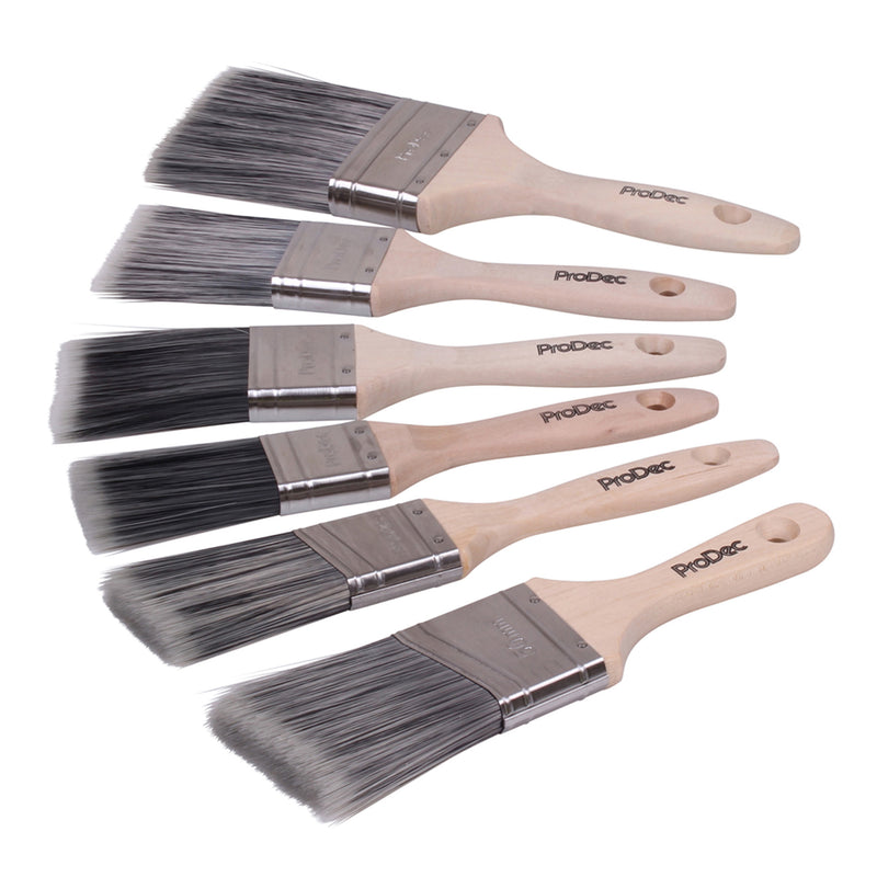ProDec Trojan 6pc Paint Brush Set with Cutting In Brush