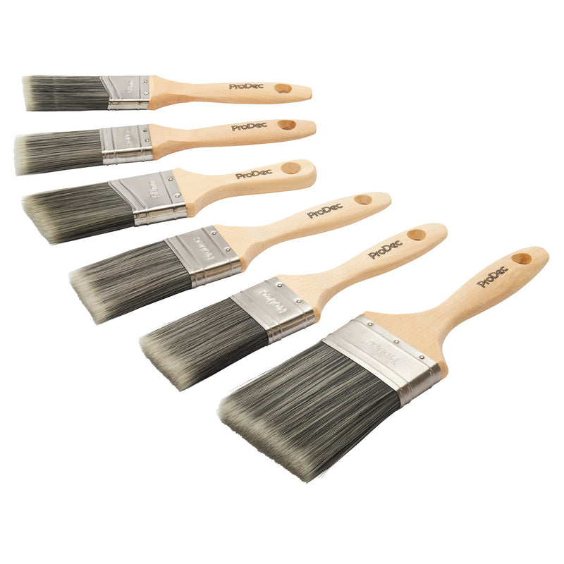 ProDec Trojan 6pc Paint Brush Set with Cutting In Brush
