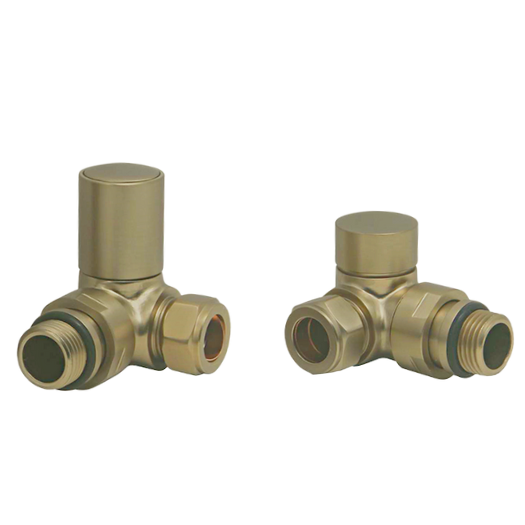 Marina Non-Thermostatic Corner  Valve - Brushed Brass