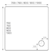 ALPHA 700MM X 700MM ANTI-SLIP SHOWER TRAY