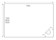 ALPHA 1100MM X 800MM ANTI-SLIP             SHOWER TRAY