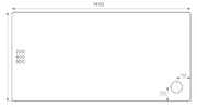 ALPHA 1400MM X 900MM ANTI-SLIP             SHOWER TRAY