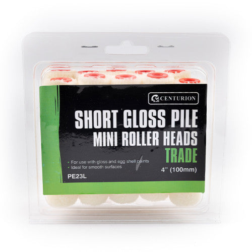 Trade Short Gloss Pile Mini Rollers, 100mm / 4" (Set of 10)