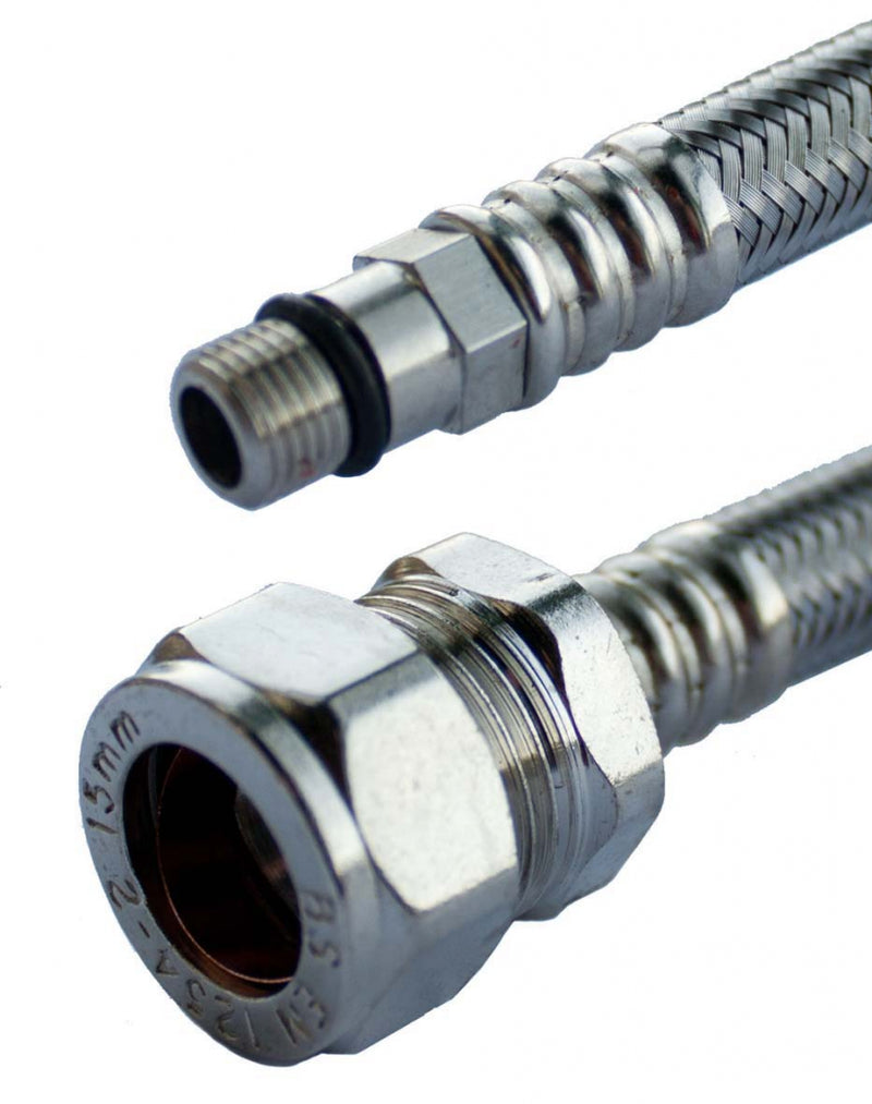Oracstar Flexible Tap Connector - Pair 15mm x 12mm x 30cm