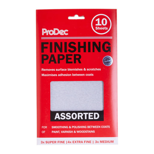 ProDec Finishing Paper Assorted 10pk sheets, 230mm x 140mm