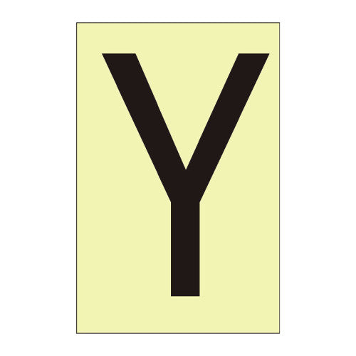 Character 'Y' - Photoluminescent Vinyl - 50mm - Min Order 6