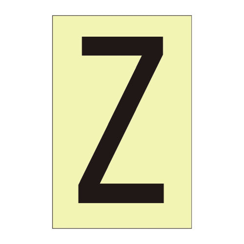Character 'Z' - Photoluminescent Vinyl - 50mm - Min Order 6