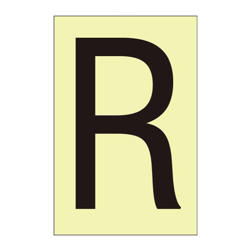 Character 'R' - Photoluminescent Vinyl - 75mm