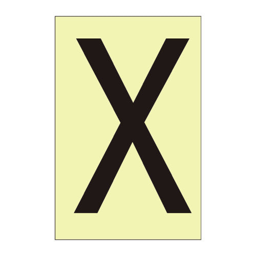 Character 'X' - Photoluminescent Vinyl - 75mm