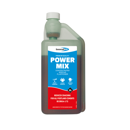 Bond It Power Mix Liquid Mortar Plasticiser Concentrate 1L - Box of 10