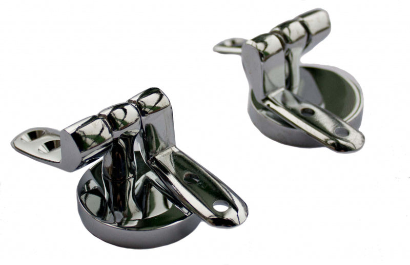 Oracstar Toilet Seat Hinges - Wooden Chrome Plated