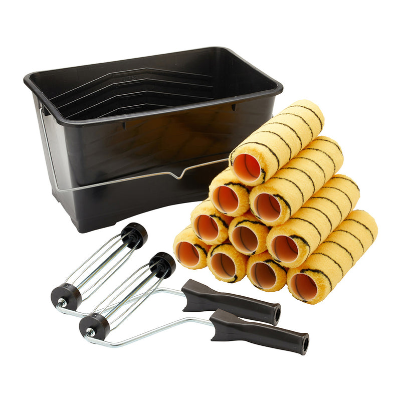 ProDec 9" x 1.75" 13pc Partner Pack Medium Pile Tiger Roller Scuttle Set