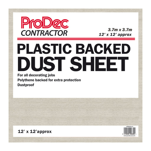 ProDec Contractor 12'x 12' Plastic Backed Dust Sheet