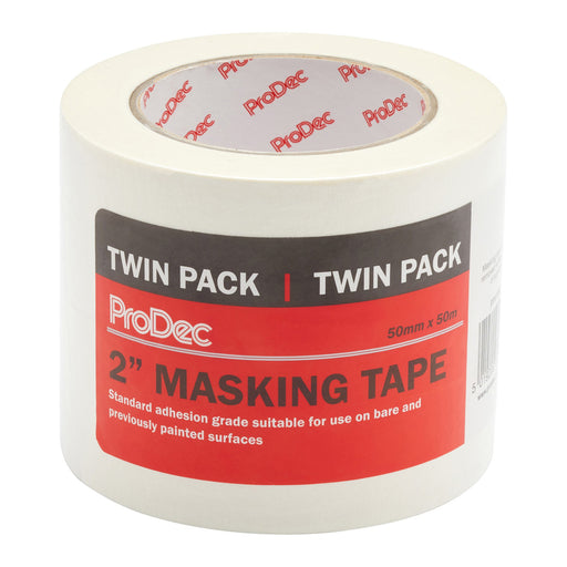 2" x 50m Masking Tape Twin Pack