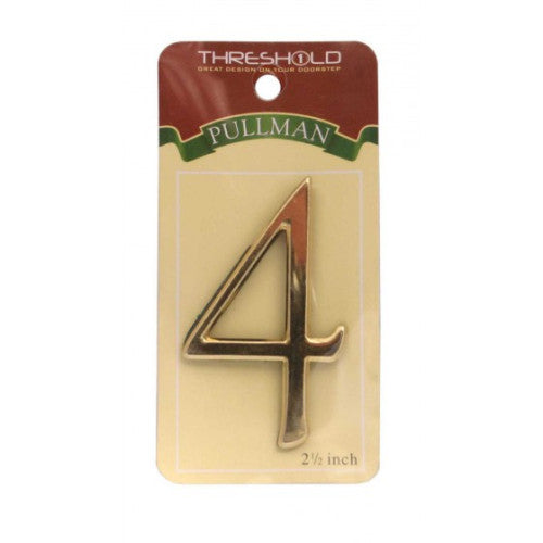 2 1/2" Gold Effect Pullman Numeral 4