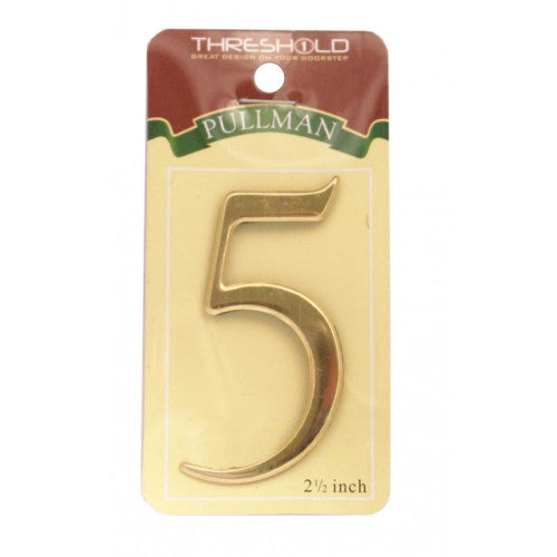 2 1/2" Gold Effect Pullman Numeral 5