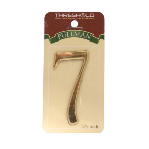 2 1/2" Gold Effect Pullman Numeral 7
