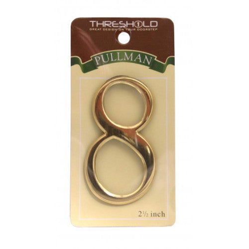 2 1/2" Gold Effect Pullman Numeral 8