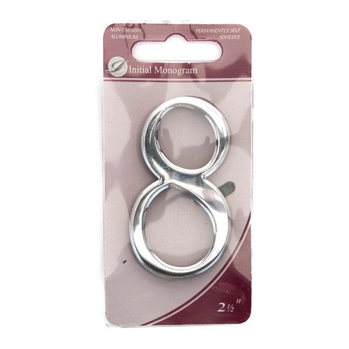 2 1/2" Silver Effect Pullman Numeral 8
