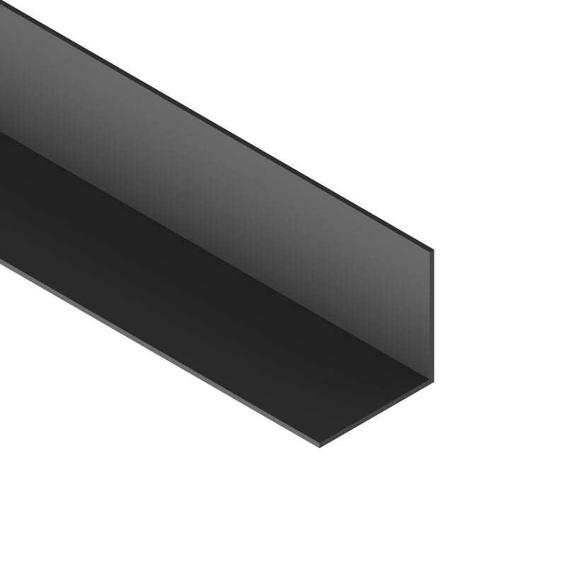 PVC14 - Black PVC Angle 12x12x2400mm