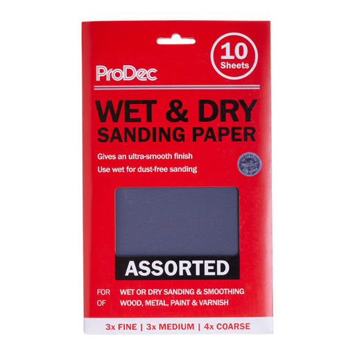 ProDec 10pk Assorted Grits Wet and Dry Half Size
