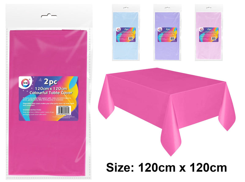 2Pc 120Cmx120Cm Colour Table Cover