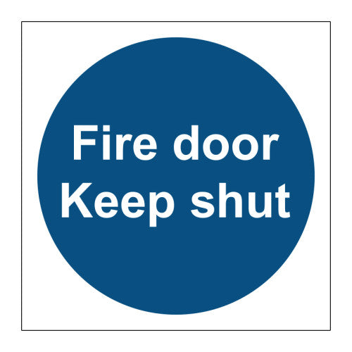 Fire door keep shut - SAV (100 x 100mm)