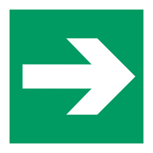 Literal arrow sign 1.2mm Recyclable PP (150 x 150mm)