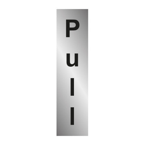 Pull (vertical)1.2mm Recyclable PP - SILVER  (200 x 50mm)
