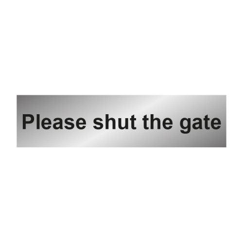 Shut gate 1.2mm Recyclable PP - SILVER (200 x 50mm)