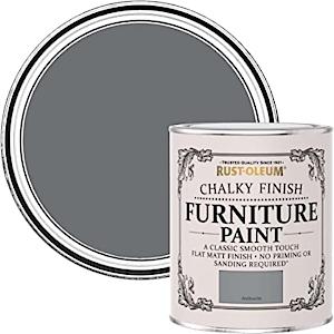Rust-Oleum Chalky Finish Furniture Paint Anthracite 750ml