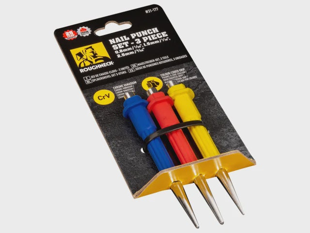 Nail Punch Set, 3 Piece