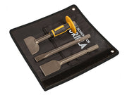 GORILLA® Bolster & Chisel Set with Canvas Tool Roll, 3 Piece