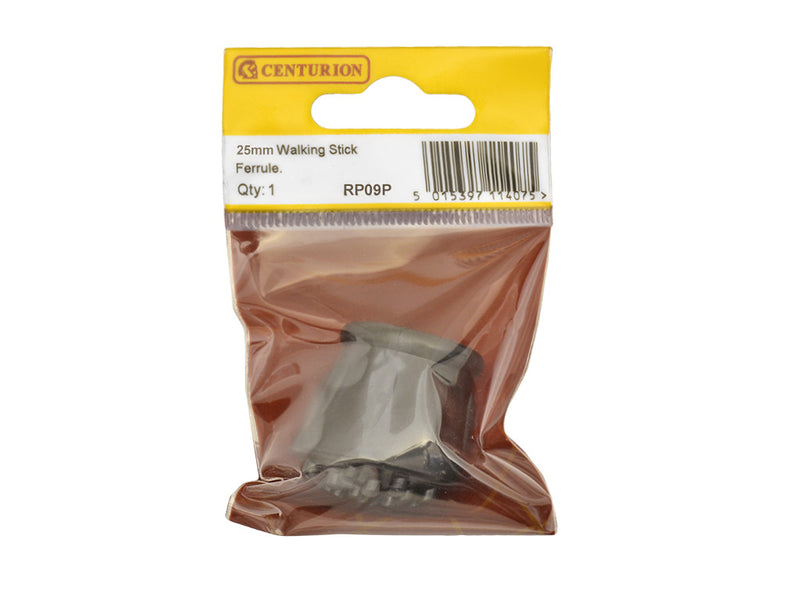 25mm Black Rubber Walking Stick Ferrule (1pc)